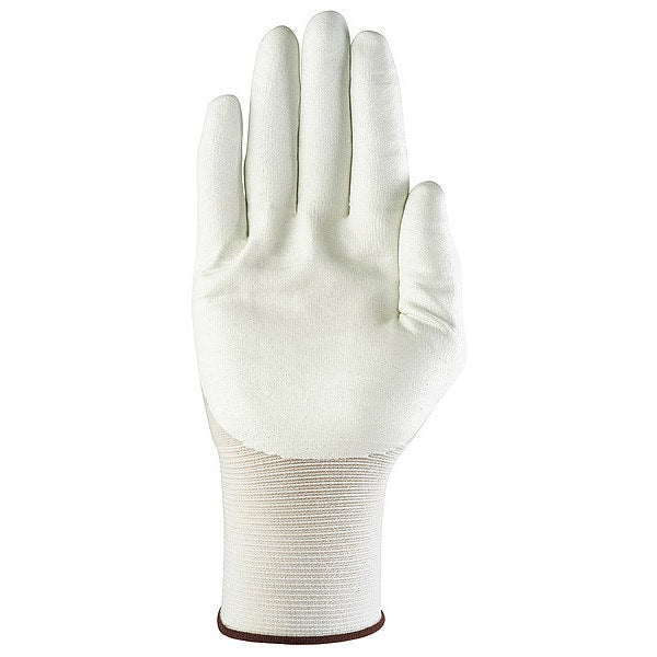 Foam Nitrile Coated Gloves, Palm Coverage, White, 6, PR