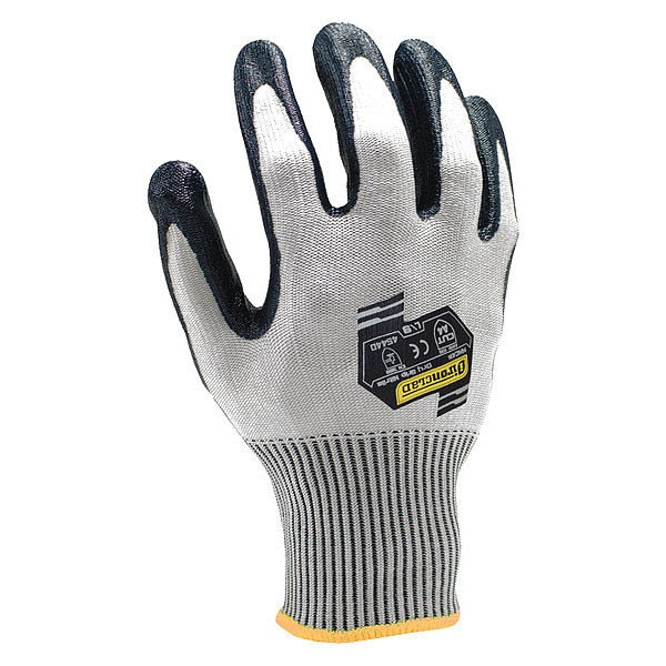 Cut Resistant Coated Gloves, A4 Cut Level, Nitrile, M, 1 PR