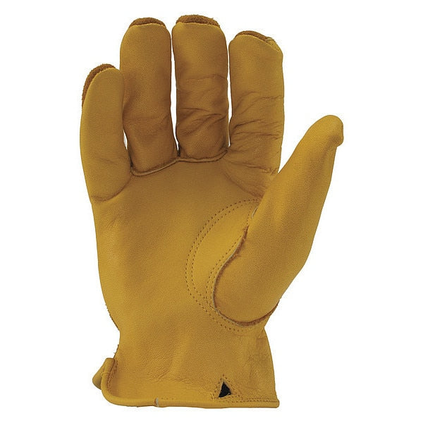 Leather Palm Gloves, Tan, Size M, PR