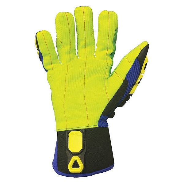 Impact Resistant Gloves, Size L, Black, PR