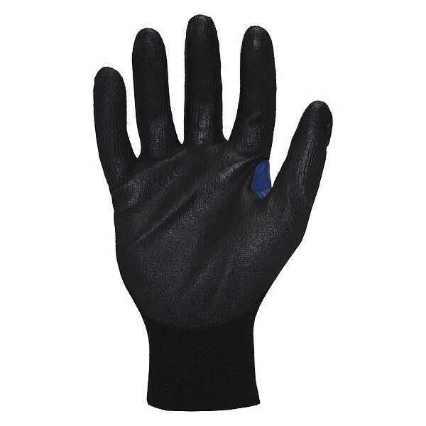 Polyurethane Coated Gloves, Palm Coverage, Black, S, PR