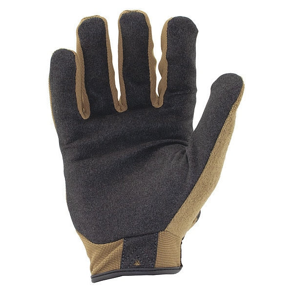 Mechanics Touchscreen Gloves, L, Tan/Silver, Single Layer, Polyester