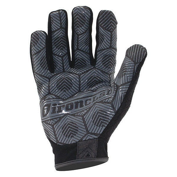 Mechanics Touchscreen Gloves, M, Black/Silver, Single Layer, Polyester
