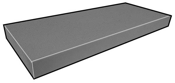 Covered Stair Treads, Medium Grit Surface, Corvex Resin, Light Gray