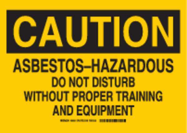 Caution Sign, 10 in H, 14 in W, Plastic, Rectangle, English, 25419