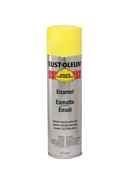 Rust Preventative Spray Paint, Safety Yellow, Gloss, 15 oz