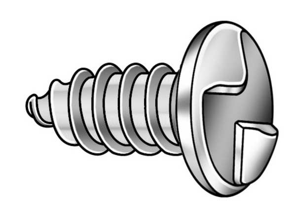 1-1/4 in One-Way Round Tamper Resistant Screw, 18-8 Stainless Steel, Plain Finish, 25 PK