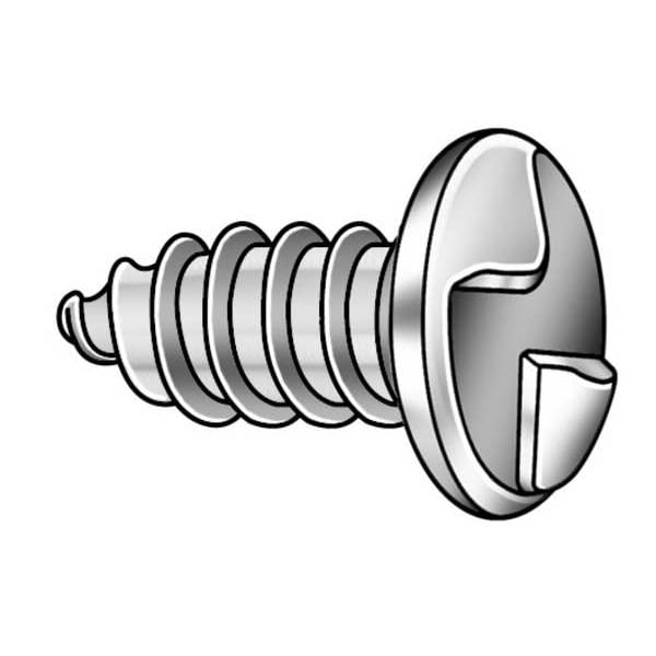 1-1/4 in One-Way Round Tamper Resistant Screw, 18-8 Stainless Steel, Plain Finish, 50 PK