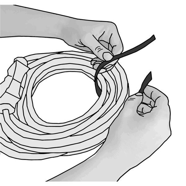 Reclosable Fastener, No Adhesive, 75 ft, 3/4 in Wd, White