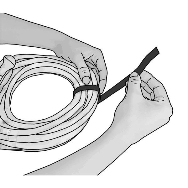 Back-to-Back Strap, No Adhesive, 37.5 ft, 3/4 in Wd, White