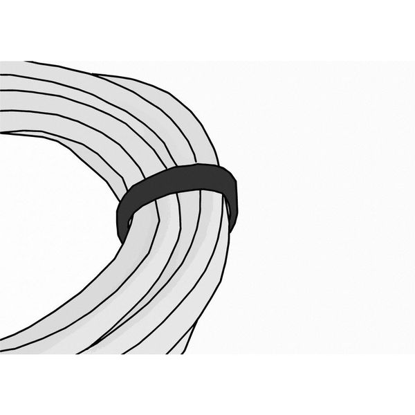 Reclosable Fastener, No Adhesive, 75 ft, 3/4 in Wd, Black