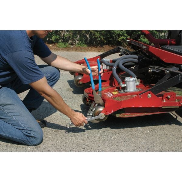 20 1/4 in Bigazz Straight Jaw Tongue and Groove Plier, Serrated