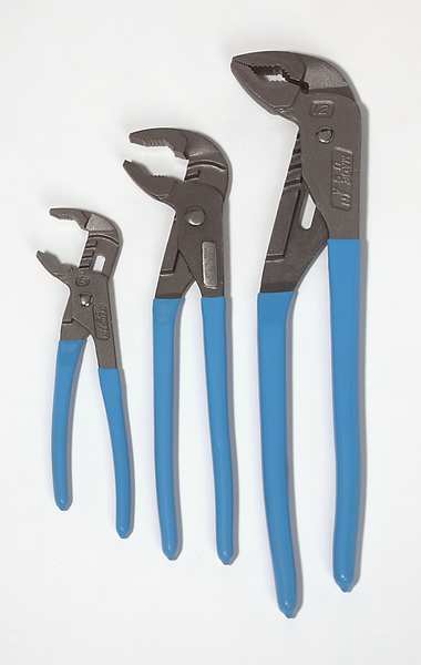 9 1/2 in Griplock V-Jaw Tongue and Groove Plier, Serrated