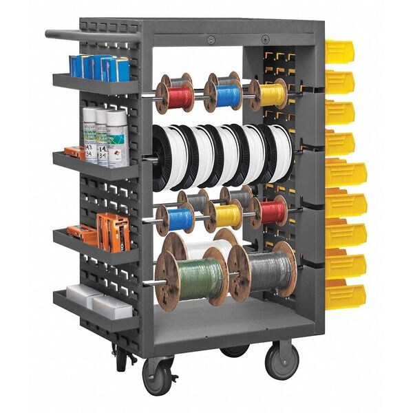 Wire Spool Storage Cart, 1200 lb Capacity, 32-5/8