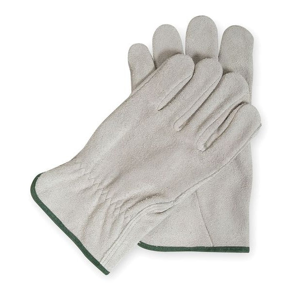 Drivers Gloves, Split Leather, Gray, S, PR