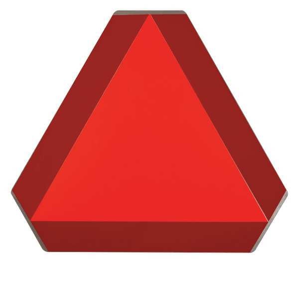 Slow Moving Vehicle Sign, 14 in Height, 16 in Width, Steel, No Text