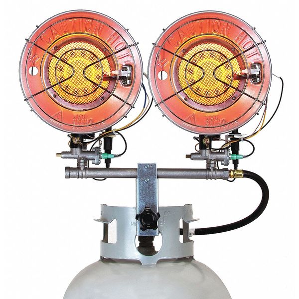 Tank Top Portable Gas Heater, LP, 9000 to 30,000 BtuH, 17 1/4 in Wx