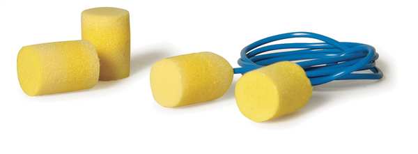 E-A-R Classic Disposable Corded Earplugs, Cylinder Shape, Yellow/Blue, 29 dB NRR, 200 Pairs/Box