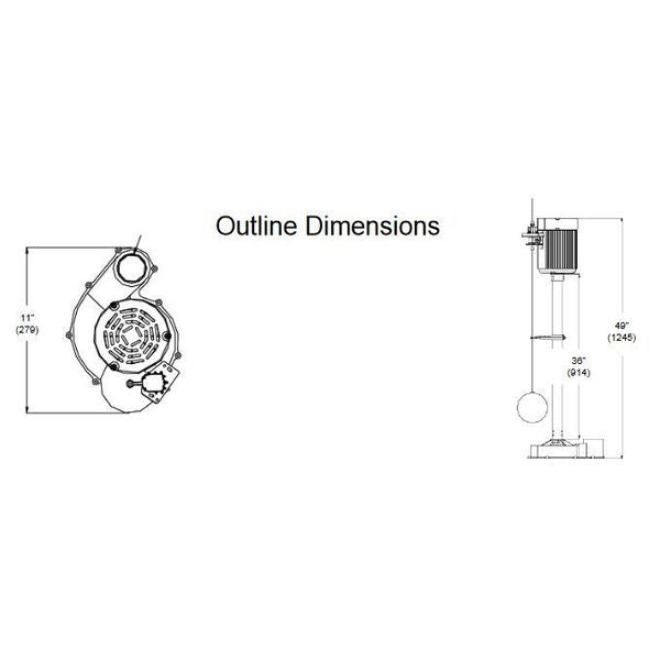 Upright Sump Pump, 1/3 HP