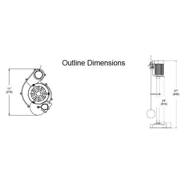 Upright Sump Pump, 1/3 HP
