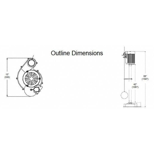 Upright Sump Pump, 1/2 HP