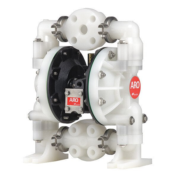 Double Diaphragm Pump, Polypropylene, Air Operated, Santoprene, 47 GPM