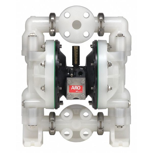 Double Diaphragm Pump, Polypropylene, Air Operated, Santoprene, 47 GPM