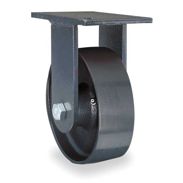 Plte Caster, Rgd, Frgd Stel, 10 in., 4000 lb