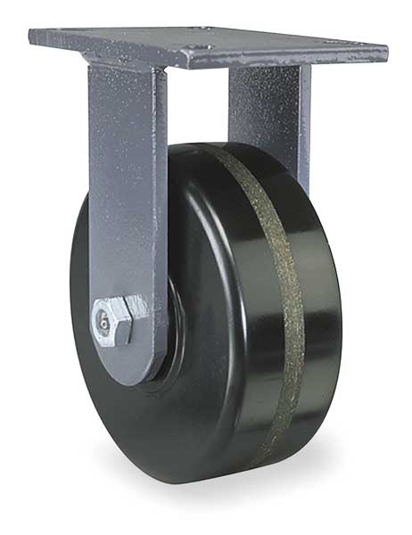Plte Caster, Rgd, Phenolic, 8 in., 3000 lb.