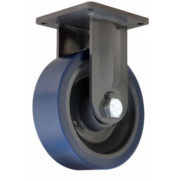 Plte Caster, Rgd, Poly, 12 in., 6000 lb.