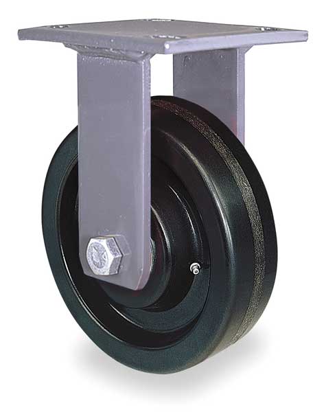 Plte Caster, Rgd, Phenolic, 6 in., 1200 lb, B