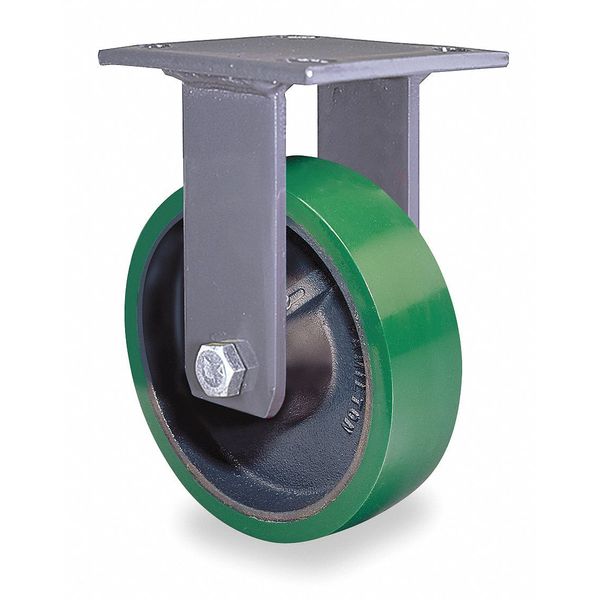 Plte Caster, Rgd, Poly, 8 in., 1550 lb.
