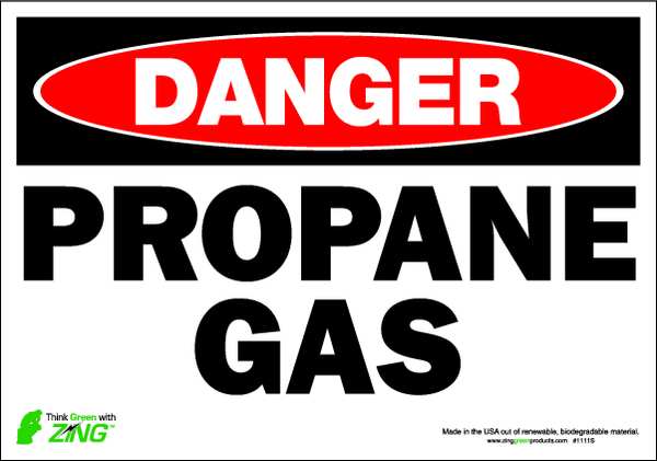 Danger Sign, 7 in H, 10 in W, Polyester, Rectangle, English, 1111S