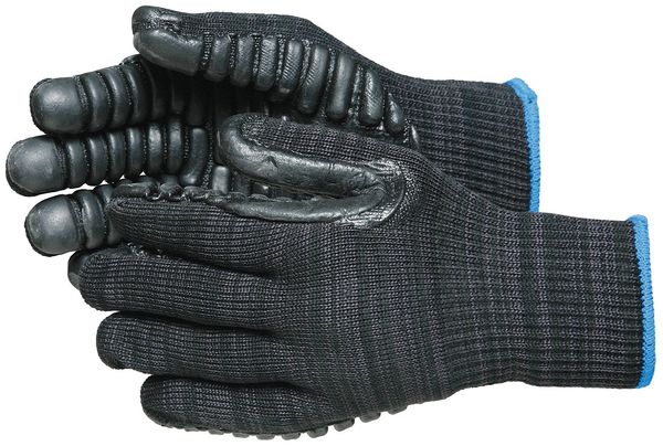 Anti-Vibration Gloves, XL, Black, PR