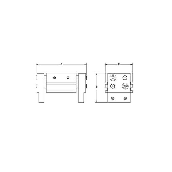 Heavy Duty Linear Air Gripper, Parallel