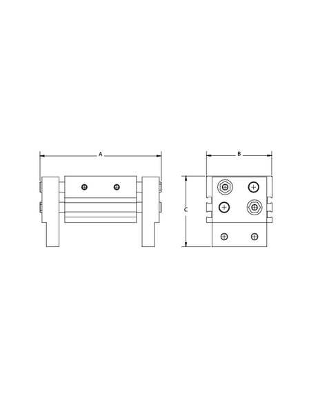 Heavy Duty Linear Air Gripper, Parallel