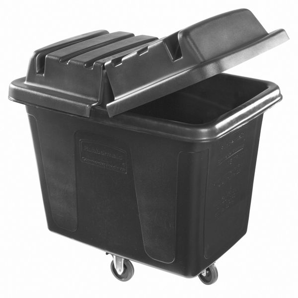 Cube Truck Lid, Black, Hinged, 8-1/2inH