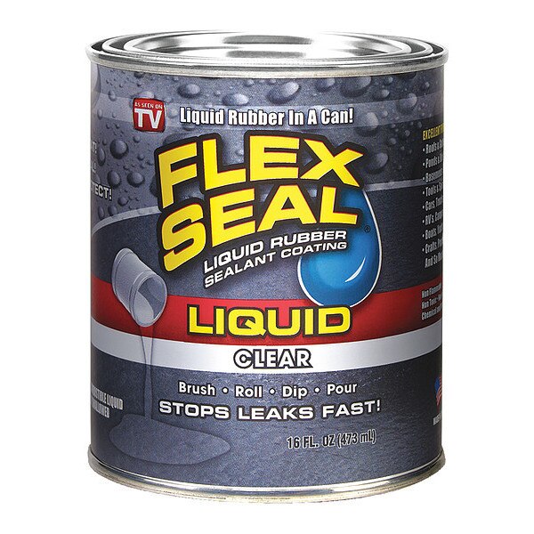 Liquid Rubber Sealant, Clear, 16 oz.