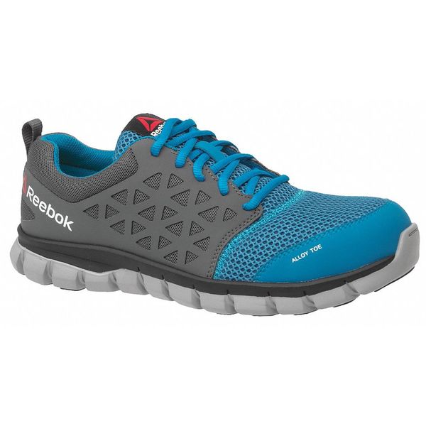 Size 10-1/2W Men's Athletic Shoe Alloy Work Shoe, Blue/Gray
