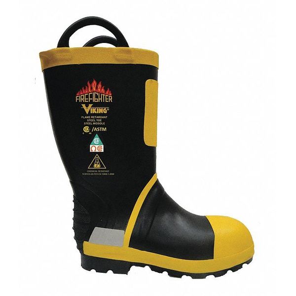 Fire Boot Felt Lined, Yllw/Blk, Size 8, PR