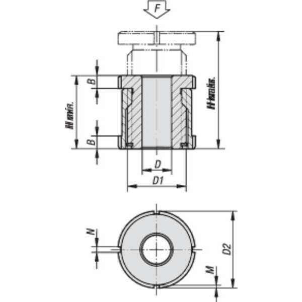 Leveling Set, Standard, D=9 Carbon Steel, D2= 32