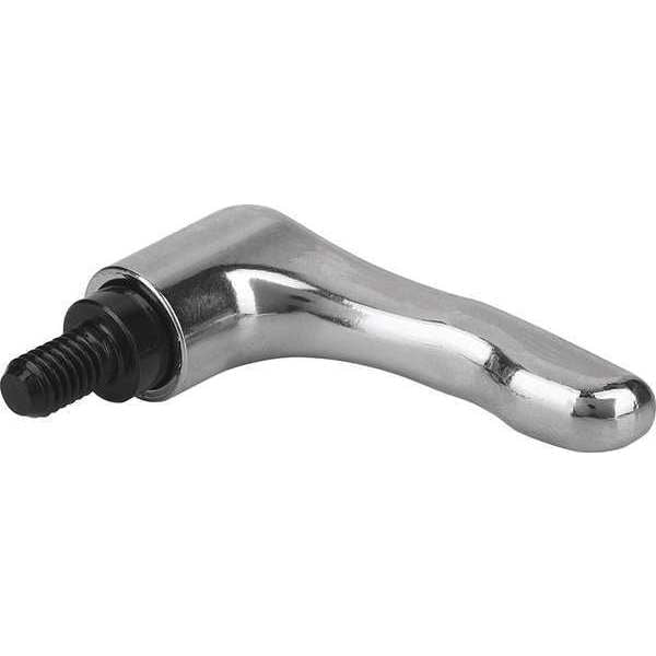 Adjustable Handle, Modern Design, Sz. 3, M10X35, Die Cast Zinc High-Gloss Chromed, Comp: Steel