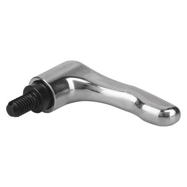 Adjustable Handle, Modern Design, Sz. 0, 10-32X35, Die Cast Zinc High-Gloss Chromed, Comp: Steel
