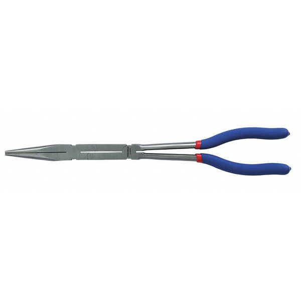 13 1/2 in Long Nose Plier, Side Cutter Dipped Handle