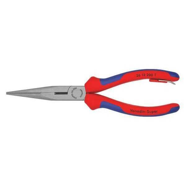 8 in Long Nose Plier, Side Cutter Multi-Component Grip Handle