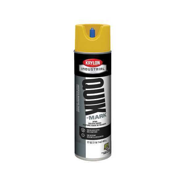 Inverted Marking Paint, 17 oz., Safety Yellow, Solvent -Based