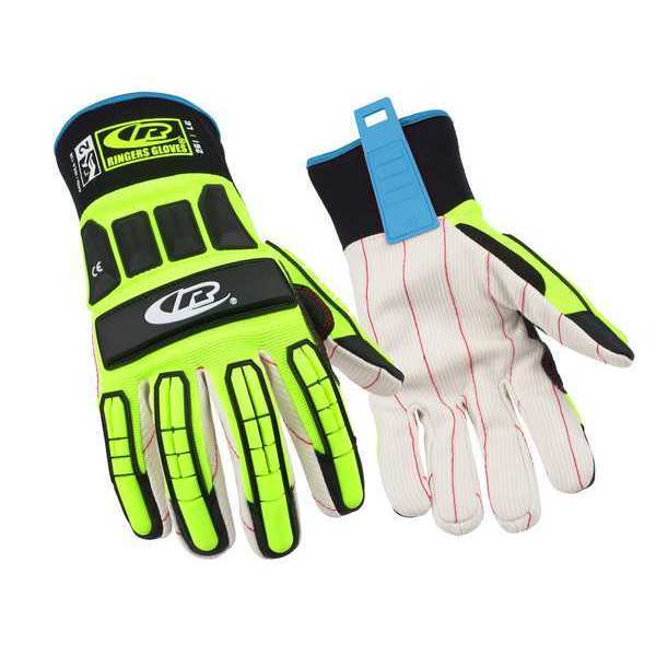 Impact Resistant Gloves, Green, XL, PR