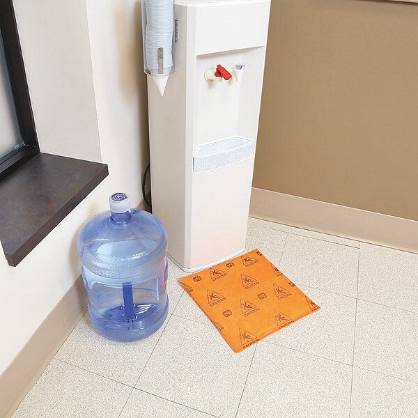 Sorbents, 10 gal/pk, 1.06 gal/pad, Universal Absorbed, Orange, Polypropylene, SAP, 10 PK