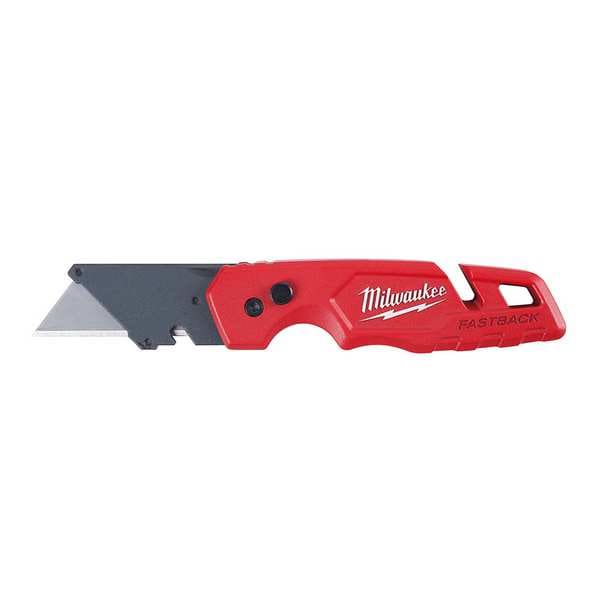 6-7/8 in. FASTBACK General Purpose Compact Folding Utility Knife in Red