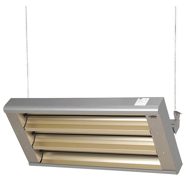 Electric Infrared Heater, Aluminum, 480V AC